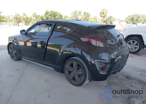 2014 Hyundai Veloster Turbo W/Black from USA, damaged, VIN KMHTC6AE0EU210837